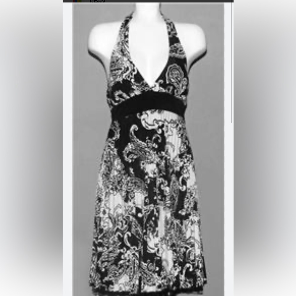 Speechless Black‎ and White Backless Dress